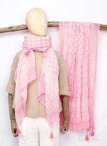 Sarah & Sally Schal Mini Muster rosa